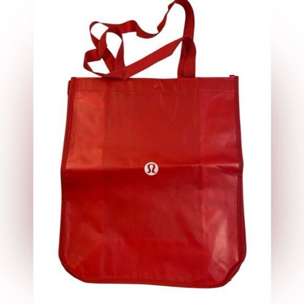 NWT Lululemon Athletica Large Reusable Red Tote Shopping Bag Gym Bag